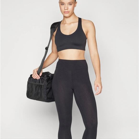 Girlfriend Collective FLOAT V-Neck Racerback Sports Bra Midnight Black Large NWT - Picture 5 of 13